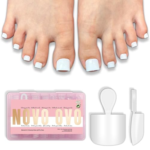NOVO OVO Short White Toe Nail Tips
