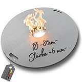 Terma Feuerplatte -80cm- Stärke -6mm- Made in Germany, Grillplatte plancha grillplatte feuerring für feuertonne feuerplatte für 200L Fass