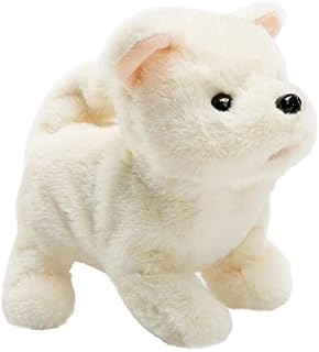 HollyHOME Plush Chihuahua Electronic Interactive Toy Walking,Barking,Wagging Tail,Stretching Puppy Dog 7 Inches Gifts