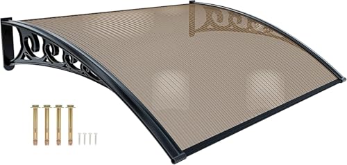 BRICOZONE Pensilina In Policarbonato Alveolare Fumè Braccetti In ABS Profili