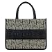 Produktbild bugatti Elea Tote Bag klein aus Jacquard und Leder, Umhängetasche für Damen, Schwarz, Beige