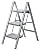 XinSunho 3 Step Ladder, Lightweight Folding Step Stool with Anti-Slip Wide Pedal, Portable Sturdy Steel Ladder 3 Steps, 330lbs Safety Kitchen & Household Ladder, Gray (Gray)