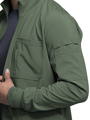 Cherokee Infinity Men Warm Up Scrubs Jacket Zip Front Ck305A, Xs, Olive #TOP2