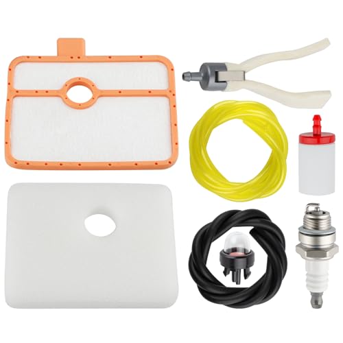 SIMPERAC 535316301 Air Filter 150bt Fuel Line for Husqvarna 150 BT (2022-Present) 345BT Backpack Blower Tune Up Kit 150BT Air Filter Primer Bulb Fuel Line Fuel Filter Parts
