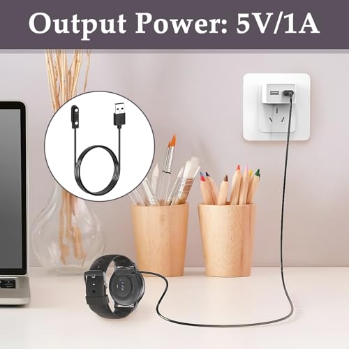 Cargador Universal para Reloj Inteligente, 2 Pines Accesorios Smartwatch Cable, Compatible con Dispositivos de 7.62mm Pines twatch Ideal para Viajes, Oficina y Hogar, Cargador smartwatch universal - imagen 6