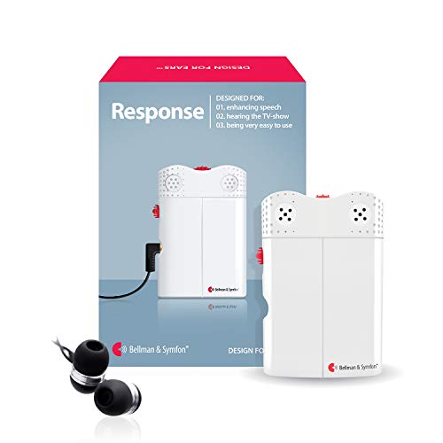Bellman & Symfon Response Personal Sound Amplifier for Difficult Hearing Situations with Earbuds - Wireless Sound Amplification Device - Digital Audio, Clarifies Sound - Easy to Use, for Seniors