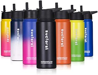 SUCFORST Stainless Steel Water Bottle, Wide Mouth Vacuum Insulated Thermos, Double Wall Leak