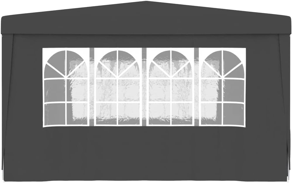 Professional Party Tent with Side Walls,Gazebo,Garden Marquee,Shade Tents,Barbecue Pavilion,for Lawn,Garden,Backyard,Outdoor or Party,13.1'x13.1' Anthracite 0.3 oz/ft²