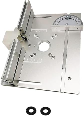 MIUPWULA Router Table Insert Plate,Aluminum Router Insert Plate Small Router Base Plate Woodworking Router Flip Plate with Pre-Drilled Holes for Trimming Machine