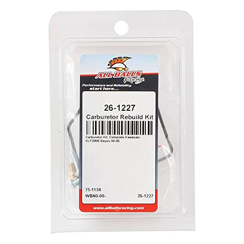 New All Balls Carburetor Rebuild Kit 26-1227 For Kawasaki Klf300B Bayou 1996 1997 1998 1999 2000 2001 2002 2003 2004 2005 #TOP3