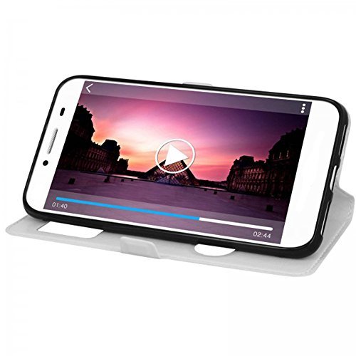 HUAWEI Y6 2017 Custodia a Libro Bianco [Funzione