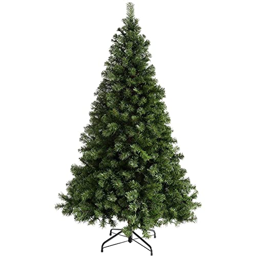 Artificial Christmas Tree With 1200 Tips, 8Ft Full Tree Premium Christmas Tree For Outdoor Indoor, Easy Assembly Fake Christmas Tree Pencil Christmas Tree Christmas Decoration For Home Office Party #TOP4