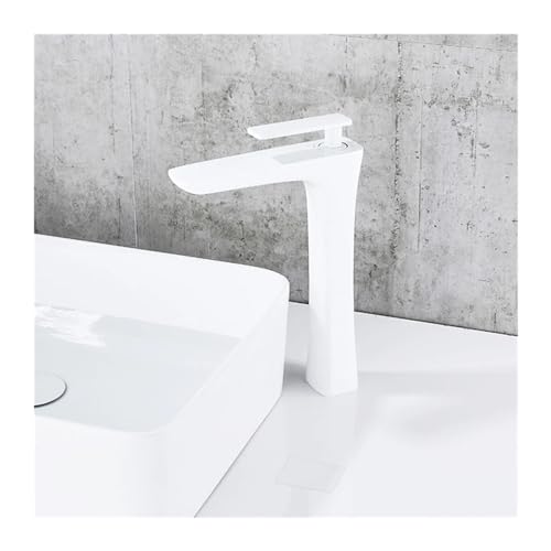 Grifo de lavabo alto monomando para evitar salpicaduras en lavabos tipo recipiente 6