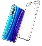 QHOHQ Funda Compatible para Realme XT y Realme X2, con 4 Esquinas Air Cojines, Anti-Choques y Anti- Arañazos Cases, Transparente