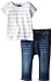 7 for all mankind Baby-Girls Newborn Color Block T-Shirt and Skinny Short