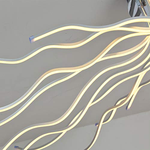 Lustre LED chic courbe avec diffuseur acrylique haute luminosité 6000K - 5