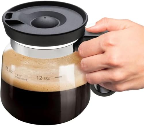 16 Oz Glass Coffee Mug – Coffee Pot Style, 16 Oz Glass Coffee Mug in Coffee Pot Shape, For Hot Teas, Hot Chocolate (1pcs)