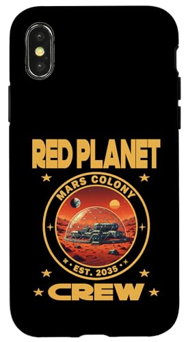 Red Planet Mars Colony Crew Est. 2035 �F���T�� �X�}�z�P�[�X iPhone X/XS �p