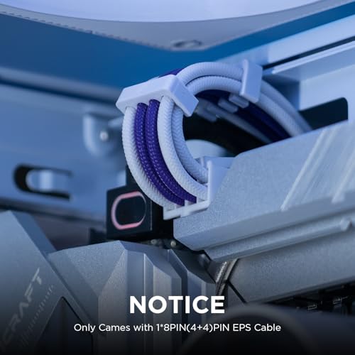 Image of AsiaHorse Upgraded 16AWG PSU Cable Extension Sleeved Custom Mod GPU PC Power Supply Soft Braided Cables with Two Color Comb Kit 24P /8P to 6+2P /8P to 4+4P 30CM