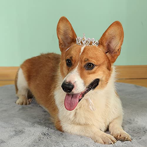 Lovelyshop Pet Series Diadem für Hunde und Katzen, Kristall-Strass-Steine, für Kostüm, Haarzubehör für kleine Hunde