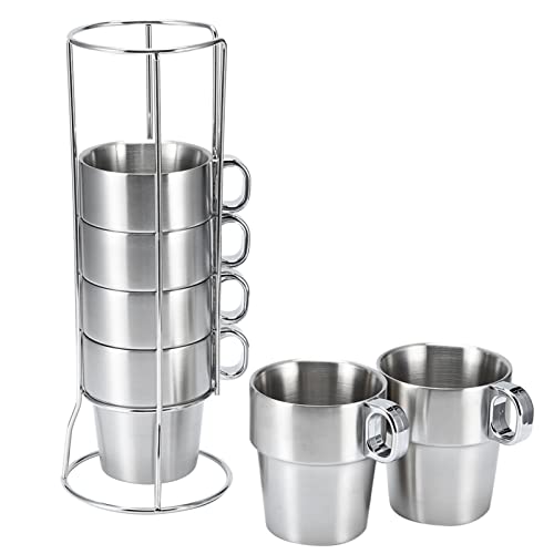 Tazas de acero inoxidable EMUKOEP con aislamiento térmico para camping