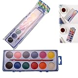 Aquarell-Malset für Kinder, waschbares und ungiftiges Kunstzubehör für Vorschule, Klassenzimmer, Schule und Partyaktivitäten, perfekt für kreative Erinnerungen von Kindern (Blau 8+12 Stück)