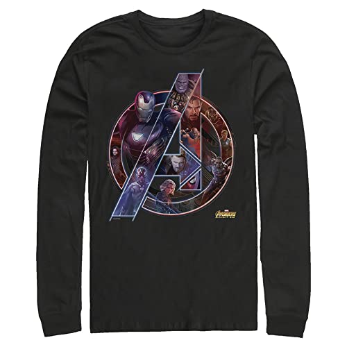 Marvel Big & Tall Men's Team Neon Tops Long Sleeve Tee Shirt