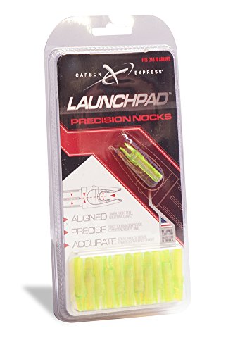 Carbon Express LAUNCHPAD Precision Nock, Size .244 (Fits All Carbon Express Shafts with a 0.244 inside diameter), 12-Pack, Clear Green