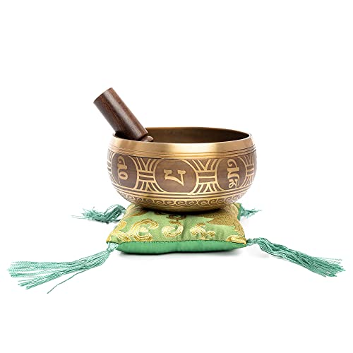 Image of Tibetan Singing Bowl Set - Easy To Play Authentic Handcrafted For Meditation Sound Chakra Yoga Healing By Himalayan Bazaar
