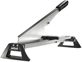Wolfcraft Laminatschneider LC 600 | Schneidegerät für Laminat von bis zu 46,5 cm Breite | Max. Schnittstärke: 11 mm | Ideal für Standard-Verlegearbeiten, silber, 6937000