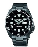 Einseitig drehbare Lünette Seiko 5 Sports Herren-Uhr mit Titankarbidauflage und Metallband SRPD65K1