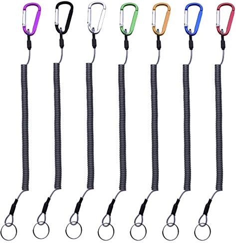 Chie no fukuro Fishing Lanyard,Multicolor Safety Rope Wire Steel for Securing Pliers, Lip Grips, Fish Tackle Tool in Boating, Angling, Kayak, Wading, Camping and Hunting (7pack)