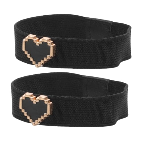 VANZACK Heart Pearl Elastic Shoe Straps for Flat Shoes Anti-loose Straps for Girls No Installation Required