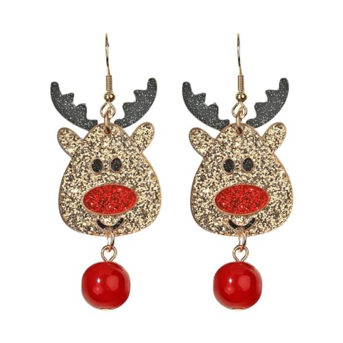 Christmas Theme Earrings Acrylic Cute Santa Claus Gingerbread Reindeer Christmas Stockings Earrings Christmas Jewelry Gift