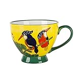 Large Mug, Yellow Toucan Ceramic Coffee Mugs 15 oz Cup for Tea Milk Latte Cappuccino Cocoa Cereal...