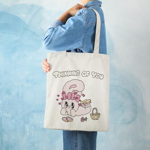 [XWYDYBD] エスターバニー トートバッグ キャンバス ショルダーバッグ レディース メンズ 大容量 通勤 通学 斜め掛け