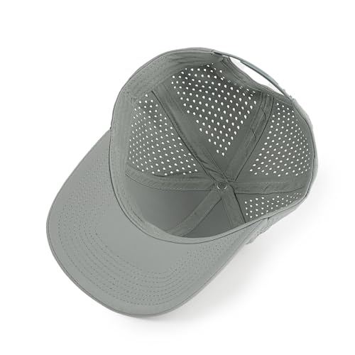 Image of Quick Dry Baseball Cap Curved Brim Mesh Snapback Hat for Men Women