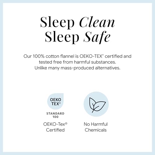 Image of Tribeca Living Queen Flannel Fitted Sheet 170 GSM Brushed Cotton - Extra Deep Pocket Fits Mattresses up to 24 Inches - Warm and Cozy for Cold Nights in Sky Blue