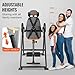 Happybuy Inversion Table, 300lbs Capacity Heavy Duty Decompression Back Stretcher, Strength Training Equipment with Headrest, Ankle Lock & Adjustable Protective Belt, Orange/Black