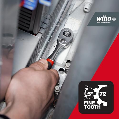 Wiha SB338101 Cricchetto Con Levetta D'inversione 1-2'' 250 Mm - 4