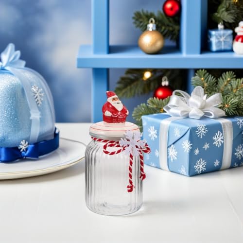 Tarro de cristal para galletas navideñas ideal para mesas de centro y cenas 6