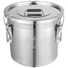 12L Stainless Steel Food Storage Containers with Lids Airtight, Food Grade Bucket, Kitchen Canisters for Countertop for Sugar, Flour, Tea, Rice, Grains, Oil