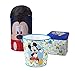 Idea Nuova Disney Mickey Mouse 3 pezzi pieghevole con ottomano pieghevole, cestino pop-up e cesto a cupola Figural, multicolore