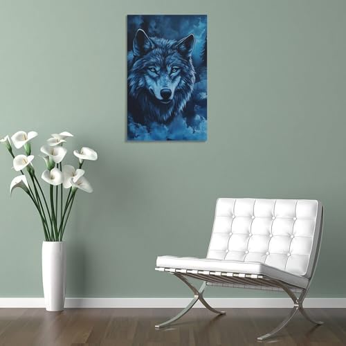 Impression sur toile premium loup d'une qualité d'image exceptionnelle pour salon