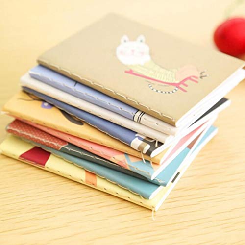Notebook Cahiers 20 pages/feuilles de cahier Fournitures de l'école de dessin animé Image Notebook Retro Notepad Notebook enfants1PC Papier (Color : Random Color) Cover