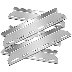 Zemibi 5 PC Heat Shield Tent Plate 17 5/16″ Grill Replacement Parts for Charmglow 720-0234, BBQ Repair Kits for Nexgrill 720-0033 720-0234 720-0289 Gas Grill Models, Stainless Steel BBQ Burner Cover