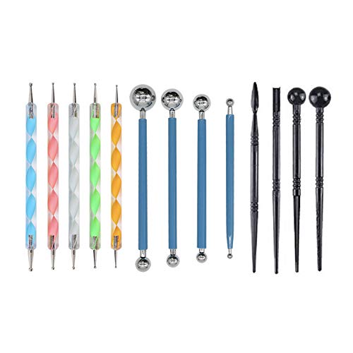 Shusuen⭐ 2020 New Pattern Dotting Tools Set Stone Painting Kit Pen Brushes Stencil Drawing Art