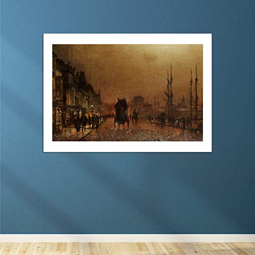 Affiche encadrée John Atkinson Grimshaw Glasgow Medium Semi Gloss
