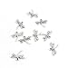 40 Pieces Antique Silver Tone Jewelry Making Charms Pendant Findings Craft Supplies Bulk Lots Arts K7TJ1 Dragonfly