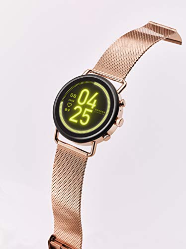 Skagen Connected Falster 3 Gen 5 Stainless Steel And Mesh Touchscreen Smartwatch, Color: Rose Gold (Model: Skt5204) #TOP2